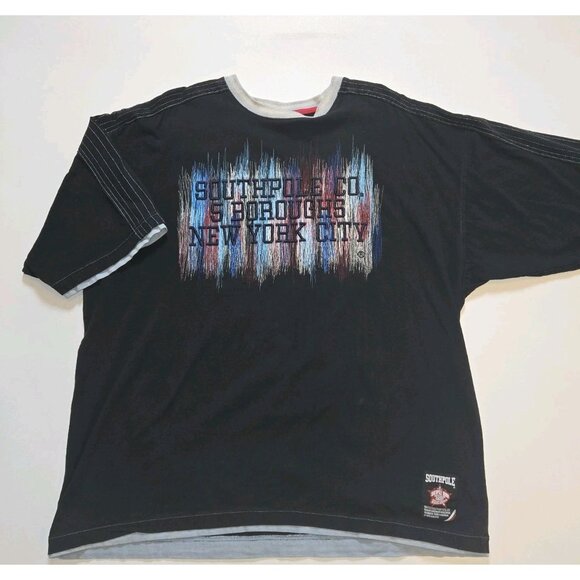 SouthPole Signature Series Limited Edition Mens 2XL Tee T Shirt Black 5 Boroughs - Picture 1 of 9